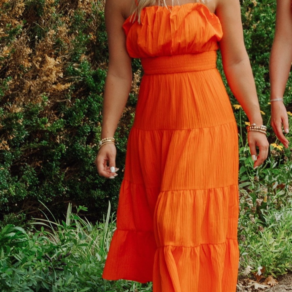 THML Vibrant Orange Maxi Dress